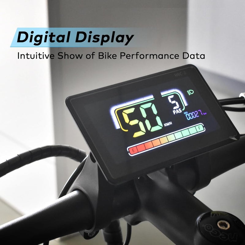 Mcezdy شاشة LCD للدراجة الكهربائية، بروتوكول UART رقم 2، كمبيوتر دراجة ملون متصل بالتطبيق، مع منفذ شحن USB، شاشة لوحة لعداد السرعة والمسافة للدراجة - Image 3